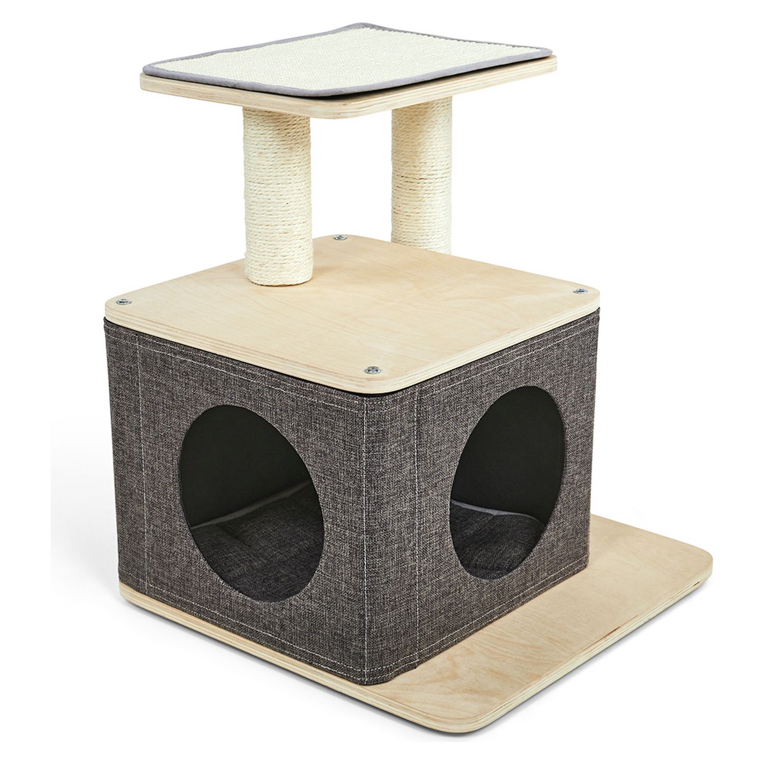 Petface cat hide box with scratch platform 54x48x48cm - British product