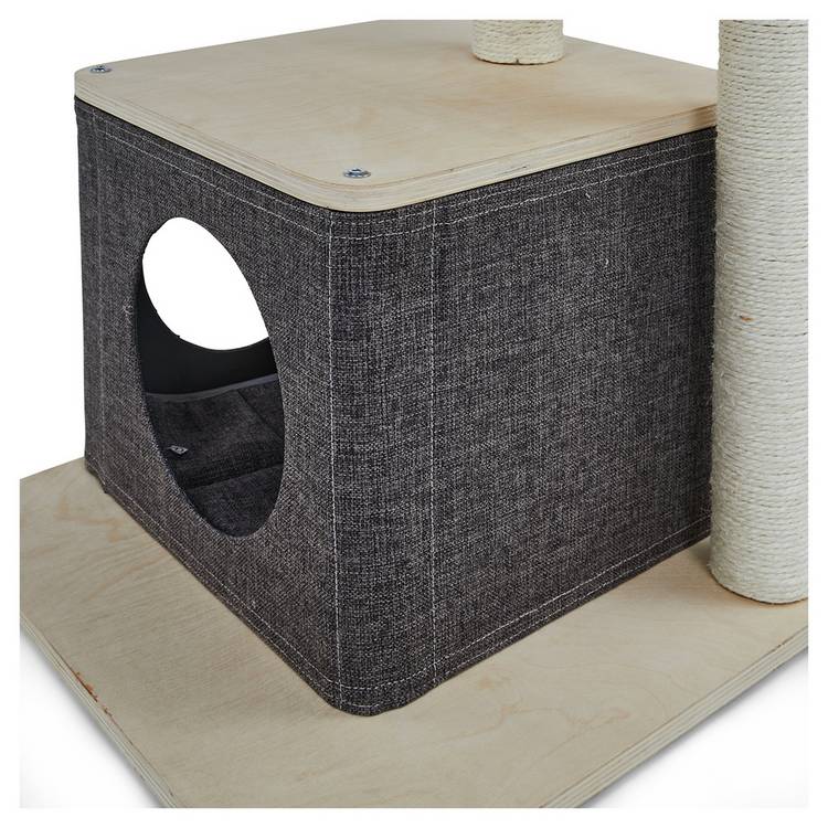 Petface cat hide box with scratch platform 54x48x48cm - British product