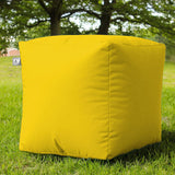 rucomfy yellow indoor outdoor cube bean bag 38cm, UK version