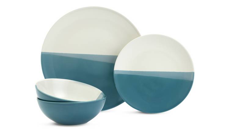 Habitat Dipped 12 Piece Stoneware Dinner Set - Multicoloured GOODS Argos