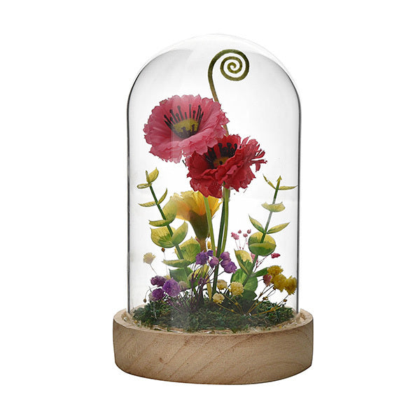 The Cottage  Glass Flower Vase With Dome GOODS Superdrug   