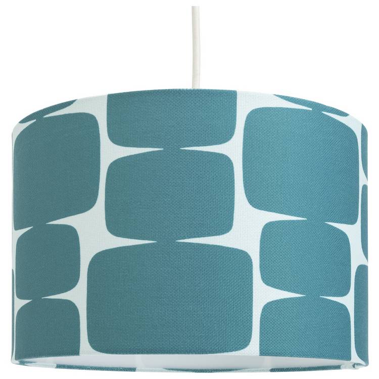 Habitat x Scion teal Lohko lampshade 30cm, imported from the UK