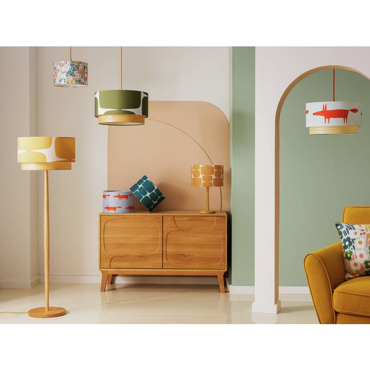 Habitat x Scion teal Lohko lampshade 30cm, imported from the UK