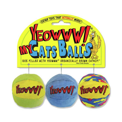 Argos Yeowww My Cat Balls Catnip Cat Toy 3-Piece- Buy online at McGrocer