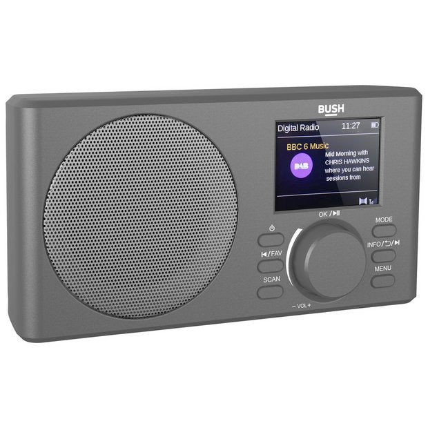 Bush DAB radio grey portable digital radio (British brand)