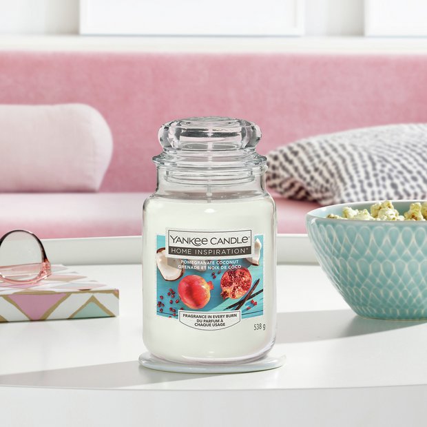 Yankee Candle large scented candle Pomegranate Coconut (British brand)