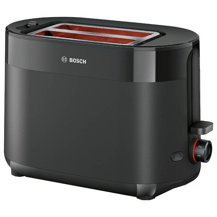 Bosch toaster black 2 slice, imported from the UK