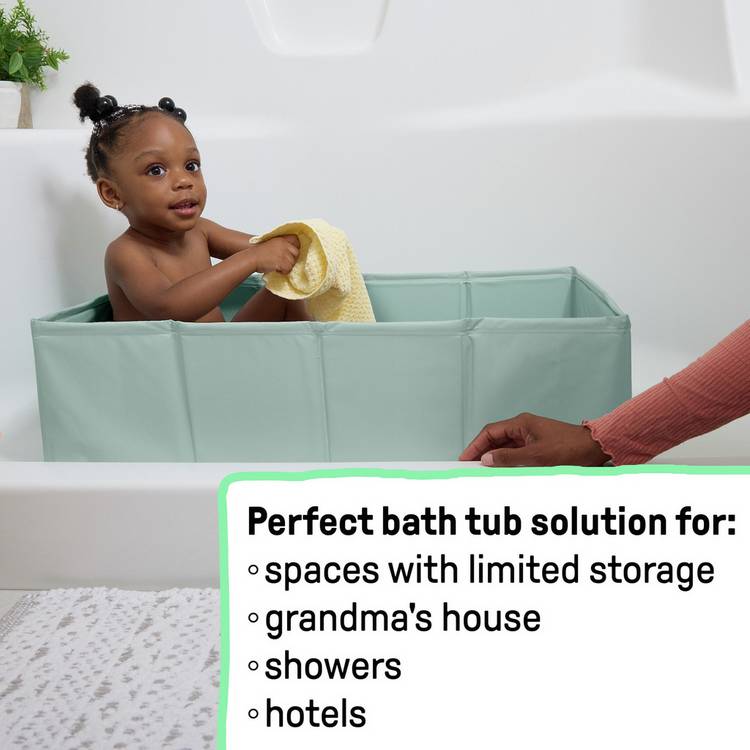 Ingenuity Tuck Away Folding Bath Tub for children 1 to 5 years, imported from the UK