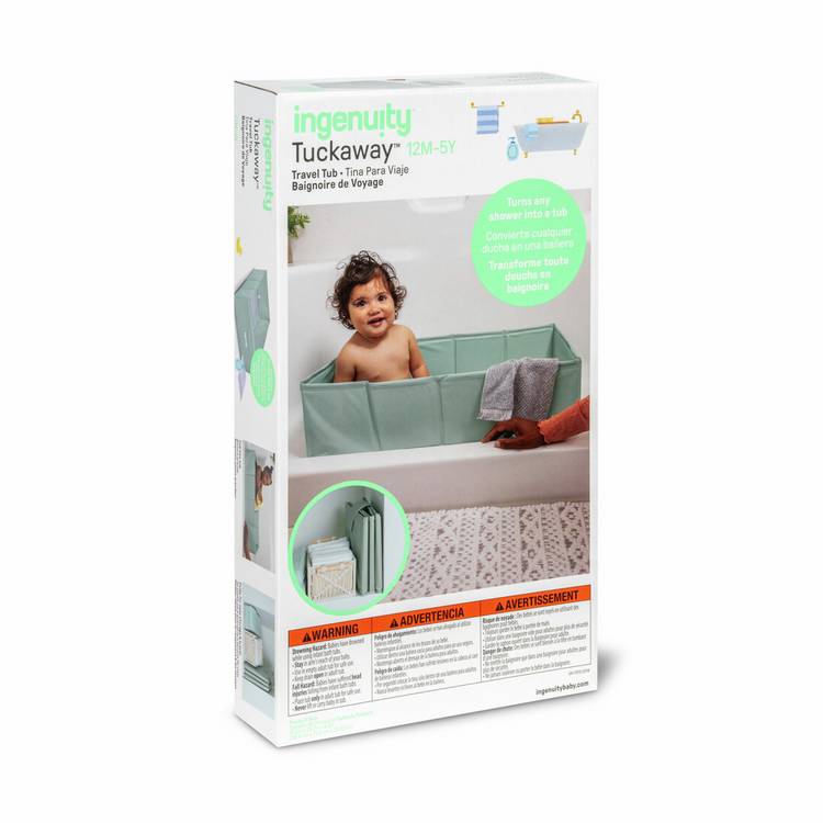 Ingenuity Tuck Away Folding Bath Tub for children 1 to 5 years, imported from the UK