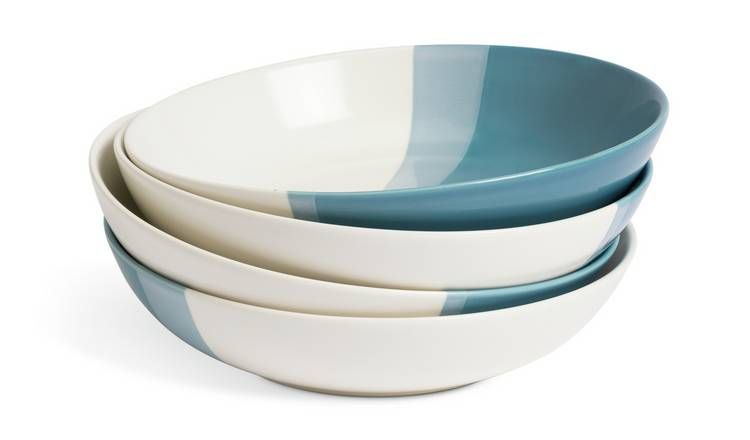 Habitat Dipped 4 Piece Stoneware Pasta Bowls GOODS Argos