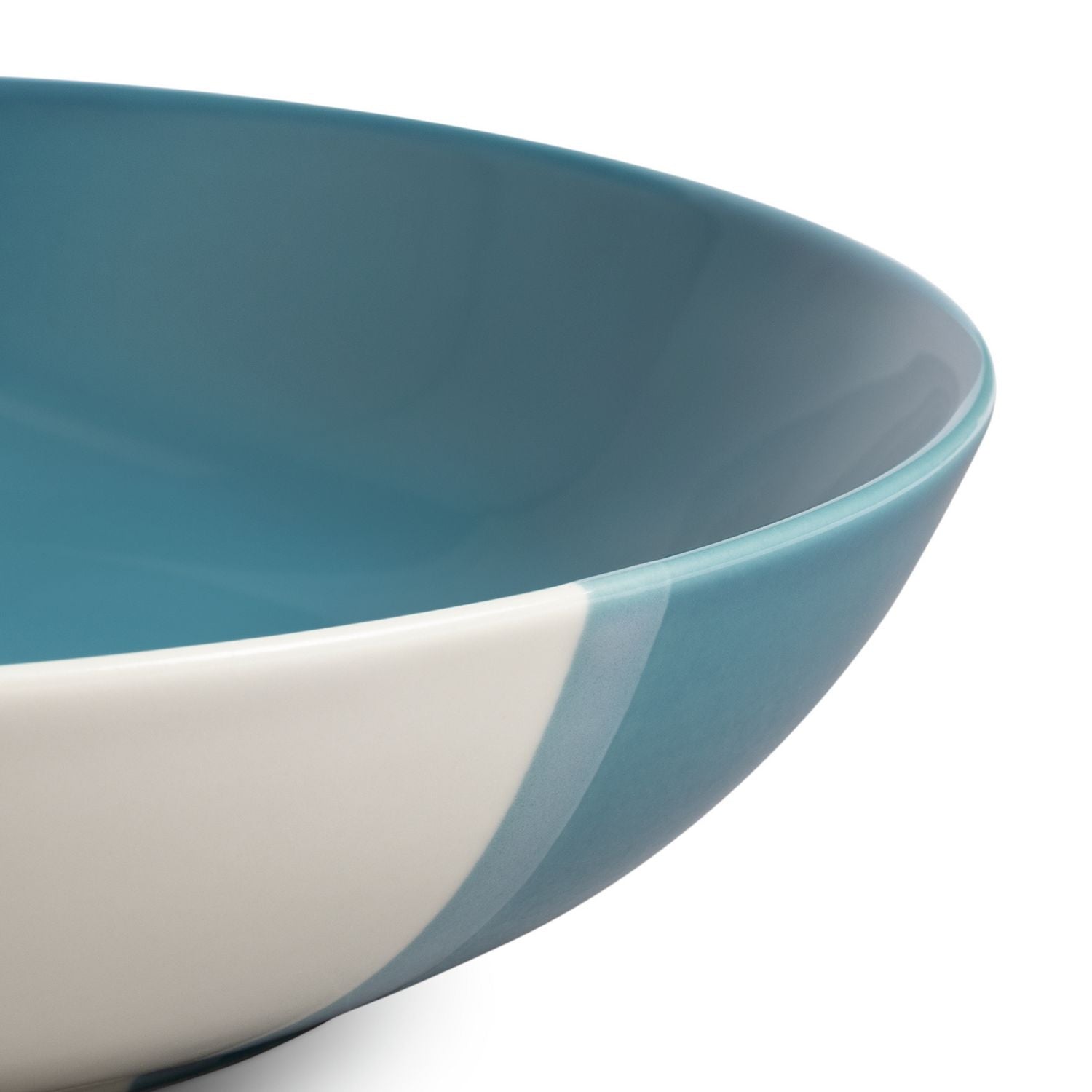 Habitat dipped stoneware pasta bowls 4 piece blue two-tone 21.7cm (British brand)