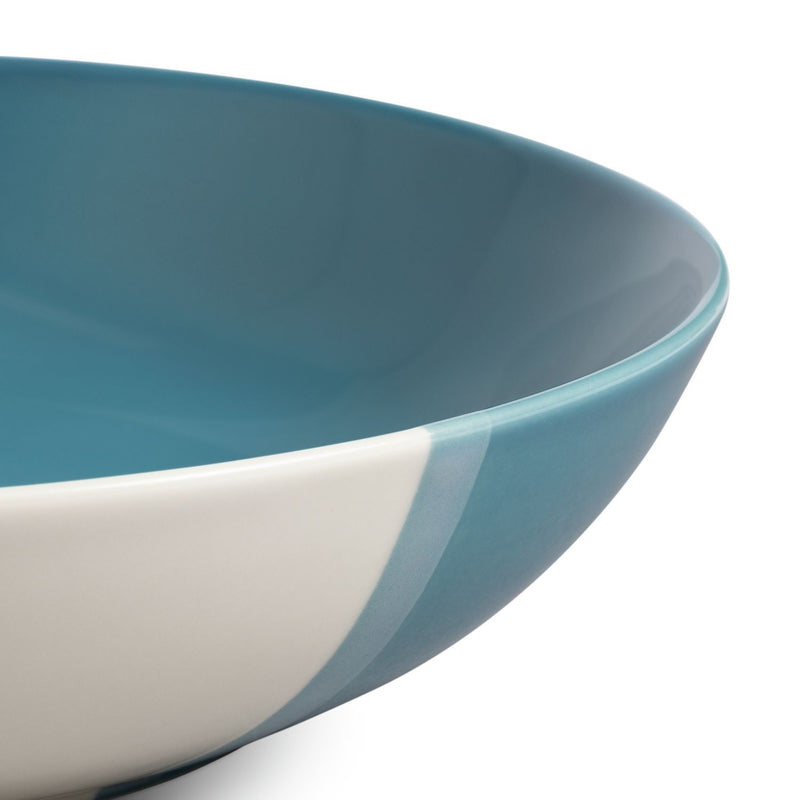 Habitat dipped stoneware pasta bowls 4 piece blue two-tone 21.7cm (British brand)