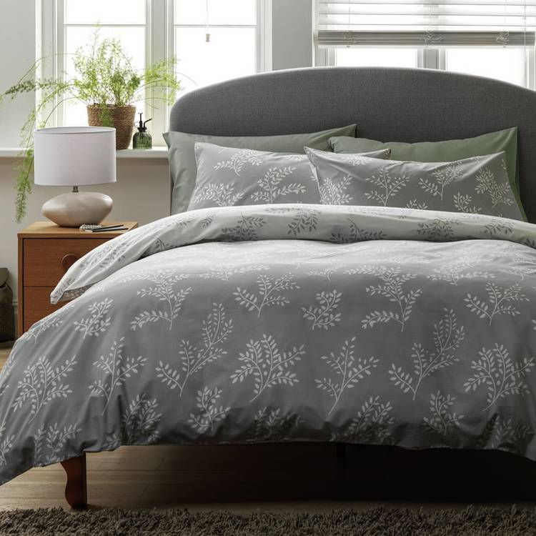 Argos Home Floral Trail Grey Bedding Set single (British brand)