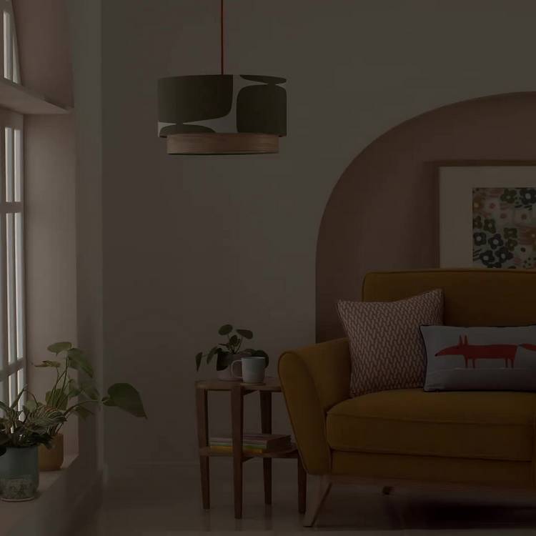 Habitat x Scion green Lohko 2-tier lampshade 45cm, UK version