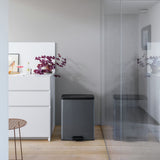 Curver pedal bin cool grey 65L, imported from the UK