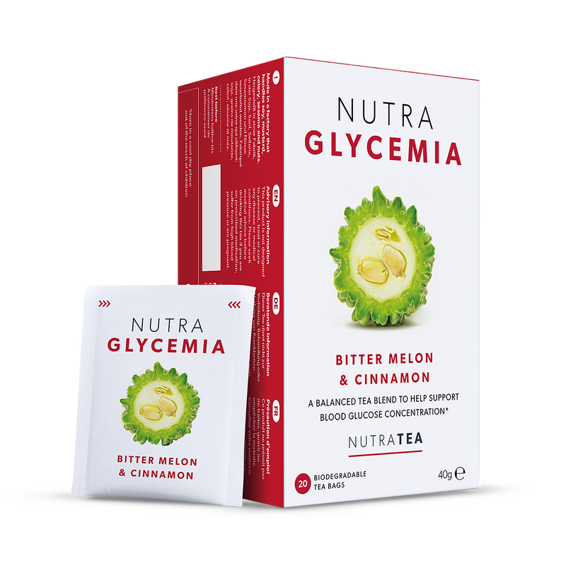 NutraGlycemia herbal tea for blood glucose balance 20 tea bags (British brand)