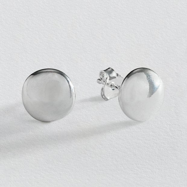 Revere sterling silver button stud earrings (British brand)