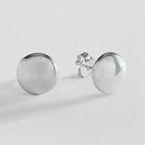 Revere sterling silver button stud earrings (British brand)