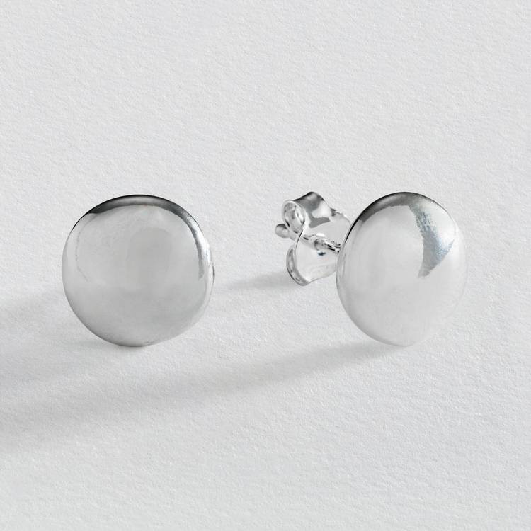 Revere sterling silver button stud earrings (British brand)