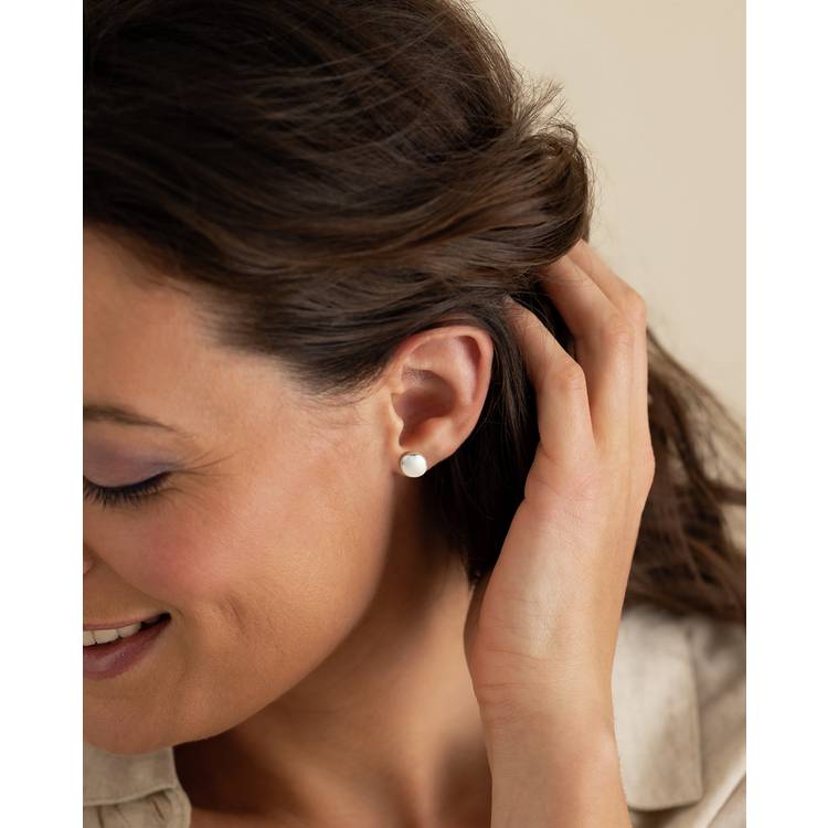 Revere sterling silver button stud earrings (British brand)