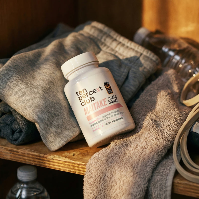 The Ten Percent Club Maitake Metaboost 90 capsules, imported from the UK