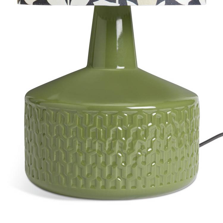 Habitat ceramic table lamp green 44cm - British product