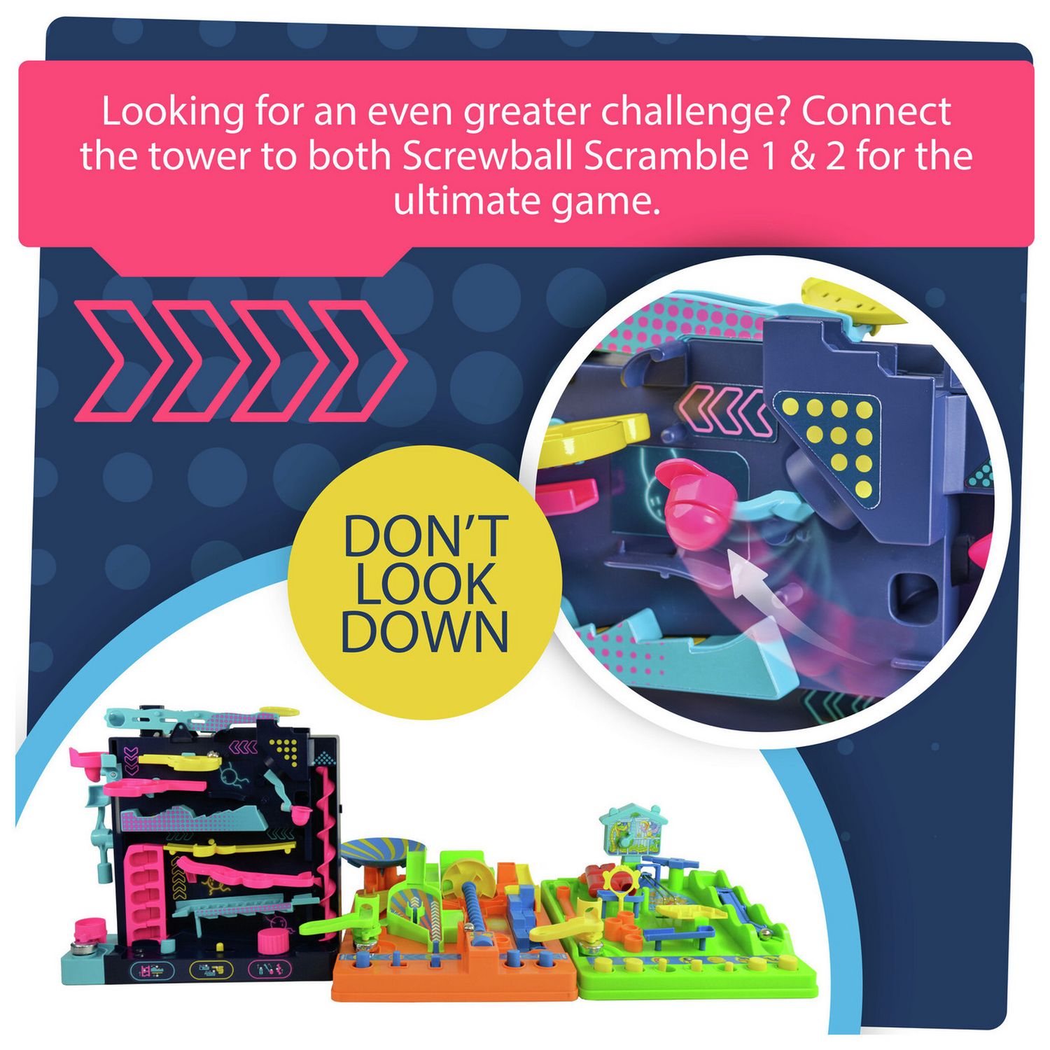 TOMY Screwball Scramble Level Up game vertical maze, UK version