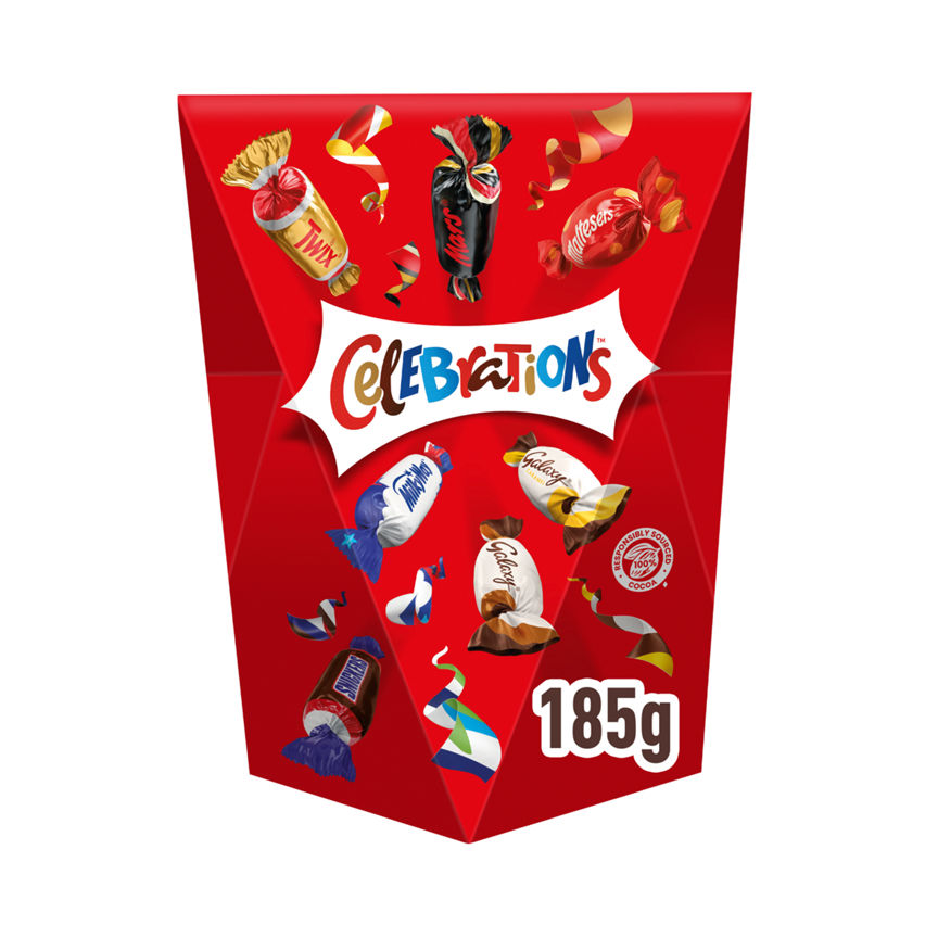 Celebrations Milk Chocolate Selection Box of Mini Chocolate & Biscuit Bars 185g