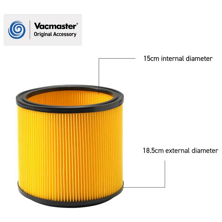 Vacmaster disposable filter for wet and dry cleaners, UK version