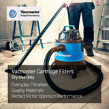 Vacmaster disposable filter for wet and dry cleaners, UK version