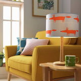 Habitat x Scion blue Mr Fox lampshade 30cm, imported from the UK