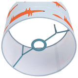 Habitat x Scion blue Mr Fox lampshade 30cm, imported from the UK