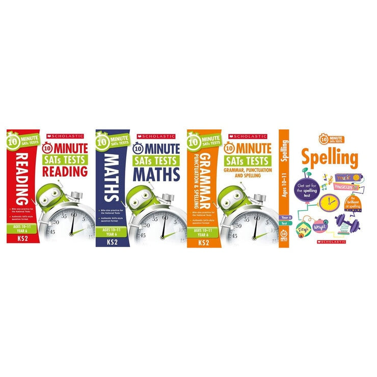 Scholastic SATs test pack KS1 and KS2 4 books (British brand)