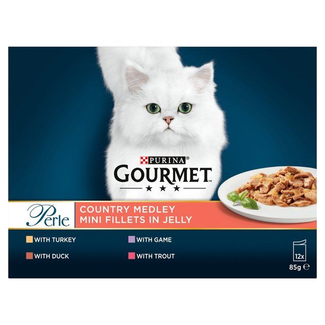 Gourmet Perle Country Medley in Jelly Wet Cat Food   12 x 85g GOODS M&S   