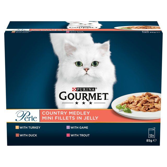 Gourmet Perle Country Medley in Jelly Wet Cat Food   12 x 85g GOODS M&S   