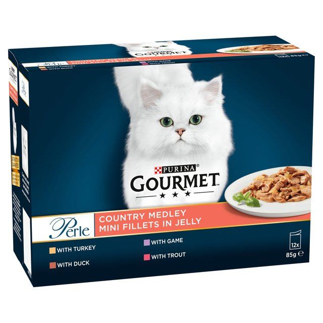 Gourmet Perle Country Medley in Jelly Wet Cat Food   12 x 85g GOODS M&S   