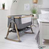 Tutti Bambini CoZee Air Bedside Rocking Crib, Oak & Charcoal GOODS Costco UK