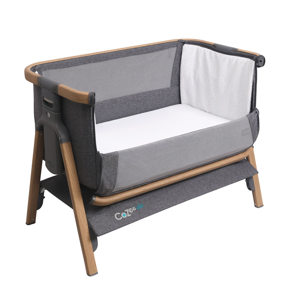 Tutti Bambini CoZee Air Bedside Rocking Crib, Oak & Charcoal GOODS Costco UK