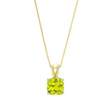 Costco cushion cut peridot pendant 14ct yellow gold (British brand)
