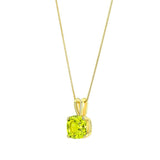 Costco cushion cut peridot pendant 14ct yellow gold (British brand)