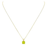 Costco cushion cut peridot pendant 14ct yellow gold (British brand)