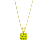 Costco cushion cut peridot pendant 14ct yellow gold (British brand)
