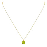Costco cushion cut peridot pendant 14ct yellow gold (British brand)