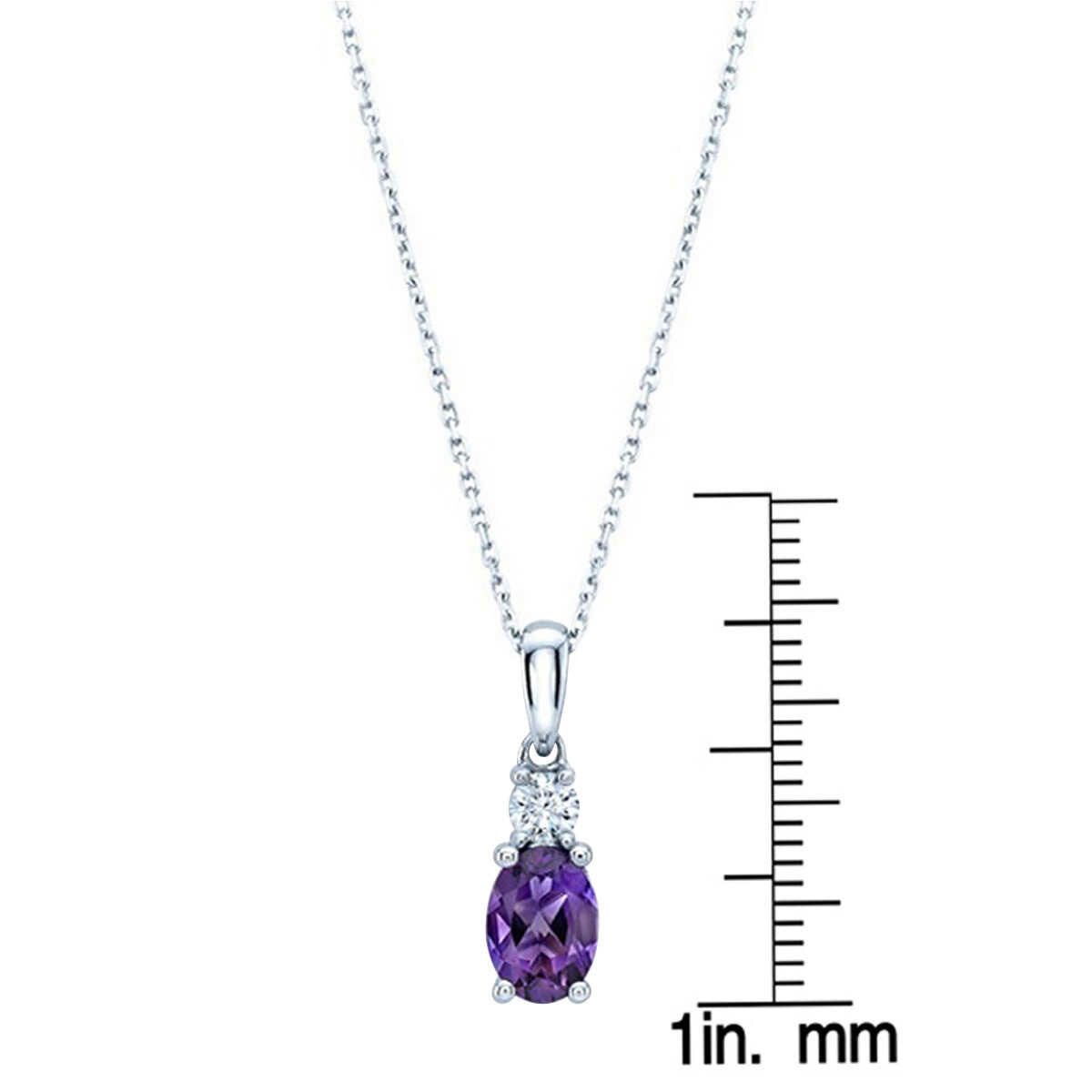Costco oval cut amethyst and diamond pendant, UK version