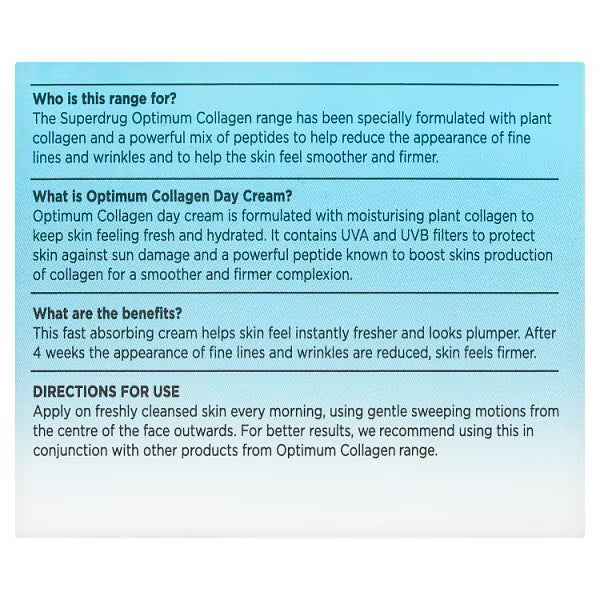 Optimum Collagen Day Cream 50ml, imported from the UK