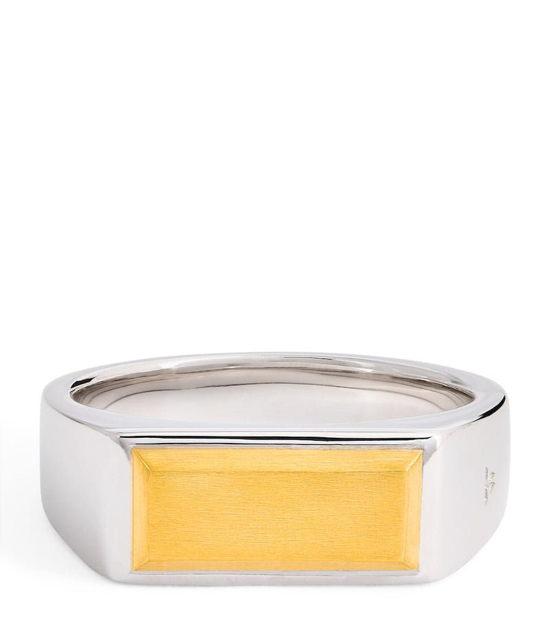 Tom Wood Peaky ring sterling silver yellow gold, UK version
