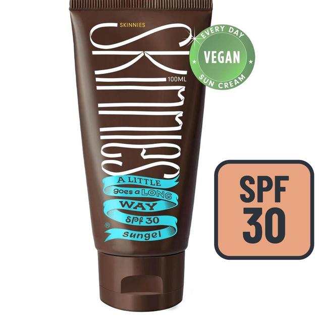 Skinnies SPF 30 Sunscreen Sungel Vegan   100ml