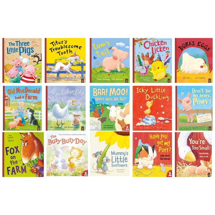 Farmyard Friends 15-book collection in house-shaped slipcase, UK version