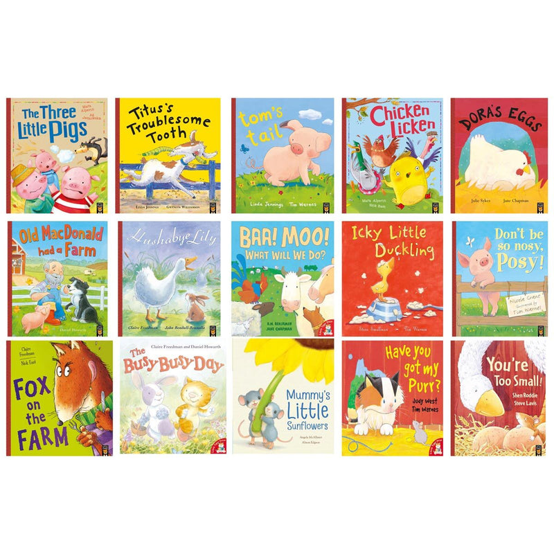Farmyard Friends 15-book collection in house-shaped slipcase, UK version