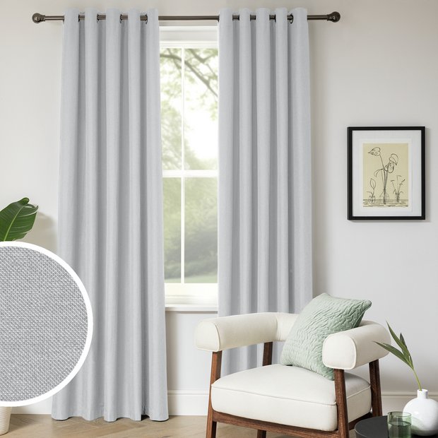 Habitat blackout curtains dove grey 117x137cm (British brand)